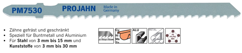 Stichsägeblätter für Metall