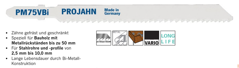 Stichsägeblätter für Metall
