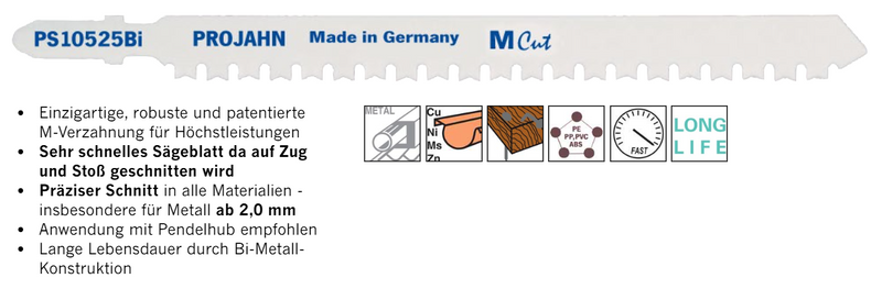 Stichsägeblätter für Metall