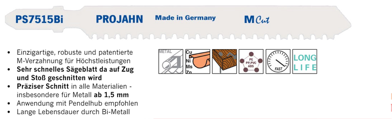 Stichsägeblätter für Metall