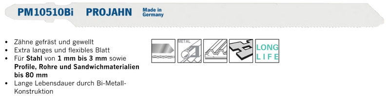 Stichsägeblätter für Metall