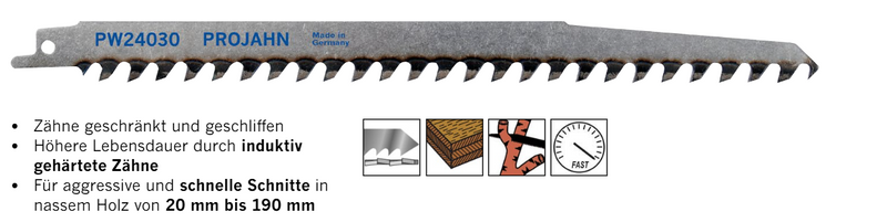 Säbelsägeblätter für Holz