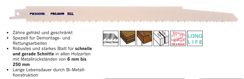 Säbelsägeblätter für Holz