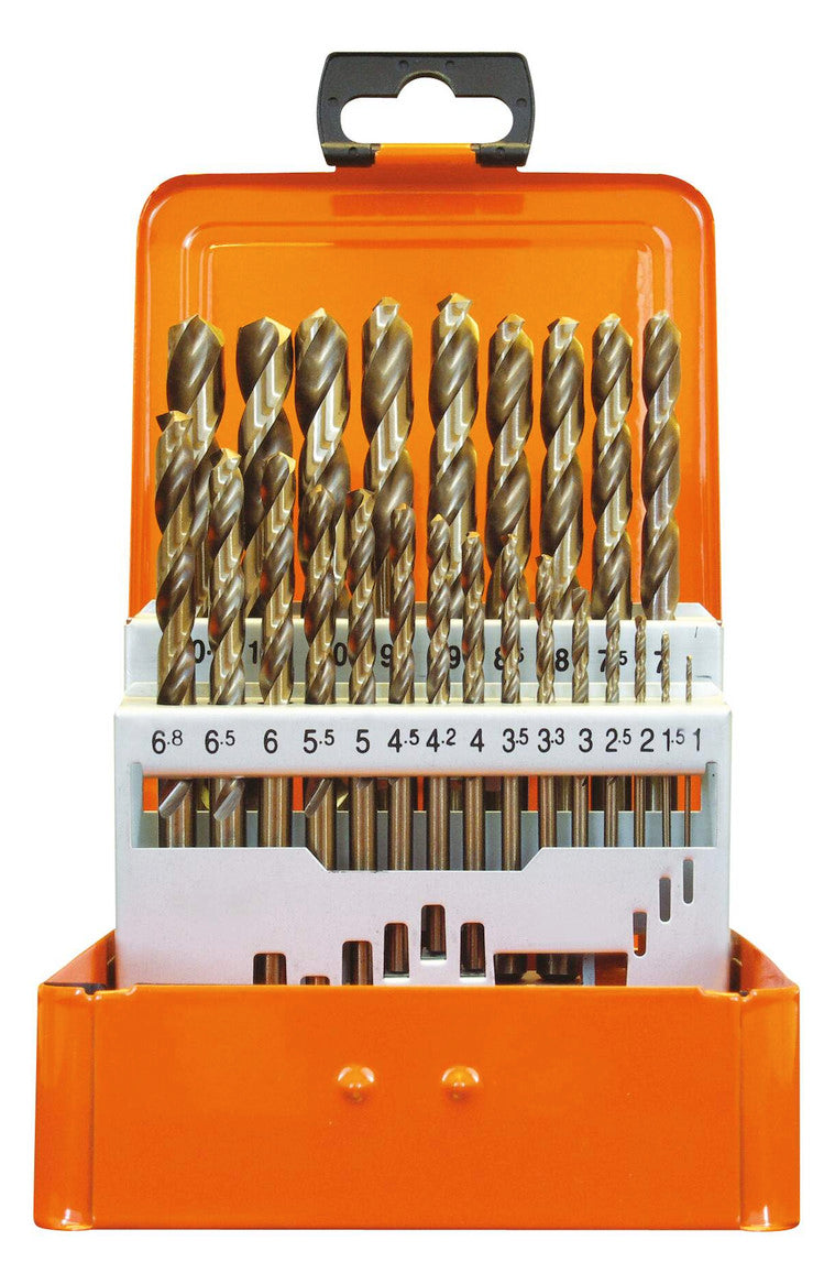 Spiralbohrer HSS-Co 5% ECO Kassette 1-10mm mit Kernlochbohrer